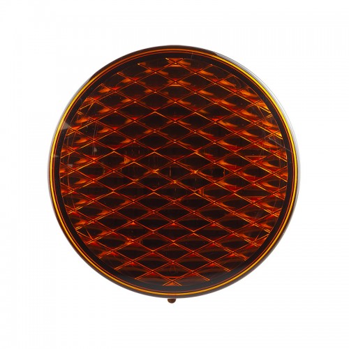 Round Indicator Lamp - Amber Lens - 12/24V 